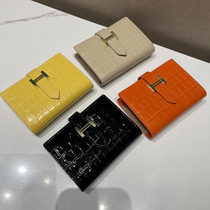 Light luxury leather organ card bag 2022 new premium drivers license bag high-end crocodile pattern multi-card slot card holder hit