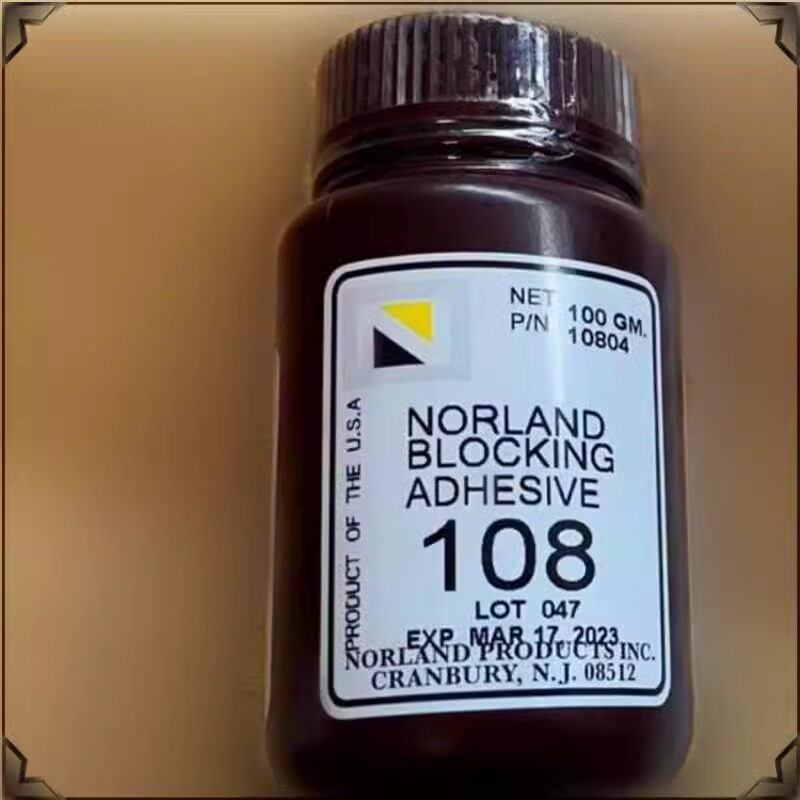 Norland 临时粘结固定易分离拆卸NBA 108紫外固化低粘度光学胶水