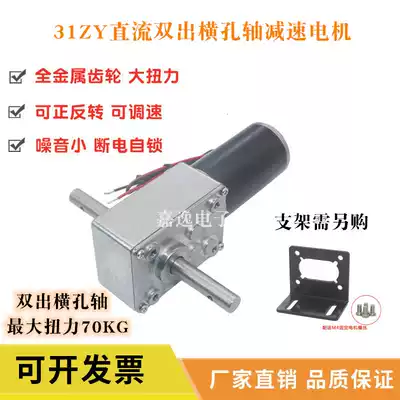 31zy permanent magnet DC gear motor 6v12v24v turbine worm high torque high power self-locking motor