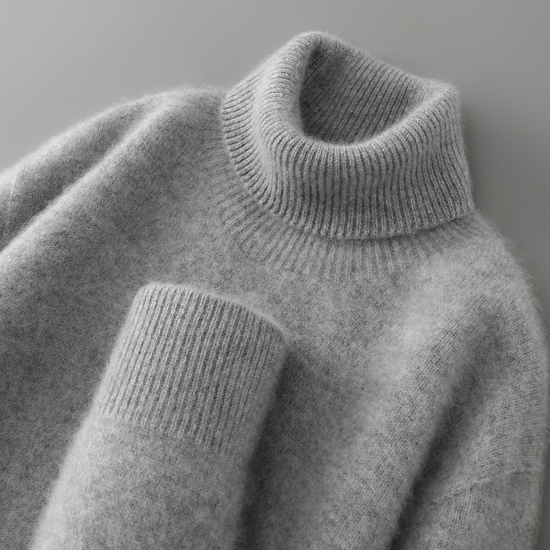 100% Pure Cashmere Men's Turtleneck Pullover Sweater from Ordos City, Thickened for Autumn and Winter, Warm Knitwear 100% Pure Cashmere Men's Turtleneck Pullover Sweater from Ordos City, Thickened for Autumn and Winter, Warm Knitwear