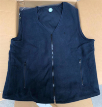 Hidden cyan suede waistcoat Grip Suede warm sleeveless jacket Shoulder Zipper Casual Pure Color Business Luvet Vest