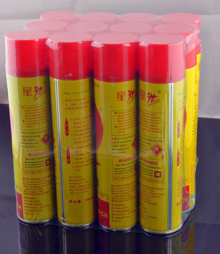 Sáng tạo bơm hơi nhẹ butan khí phổ dung tích lớn 380m ml l gói khí tinh khiết cao đặc biệt những chiếc bật lửa độc và lạ