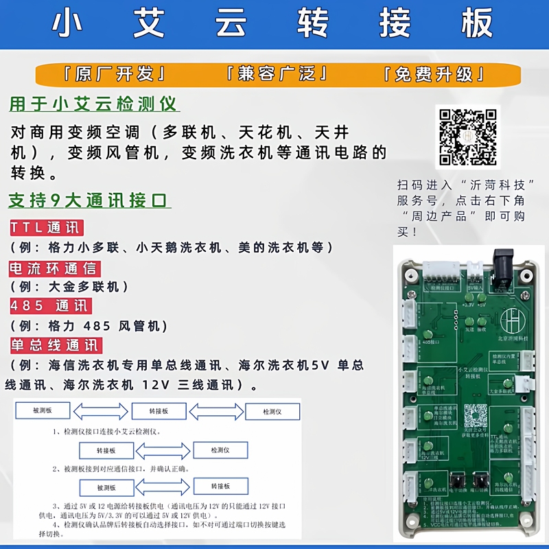 Xiao Ai Cloud Home Air Conditioner Commercial Air Conditioner Multifunctional Detector Dedicated Online Signal Adapter Board