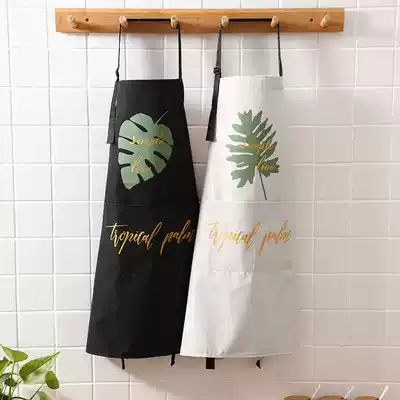 Japanese new sleeveless solid color apron long sleeve waterproof and oil proof adult gown female kitchen cooking cooking anti-fouling