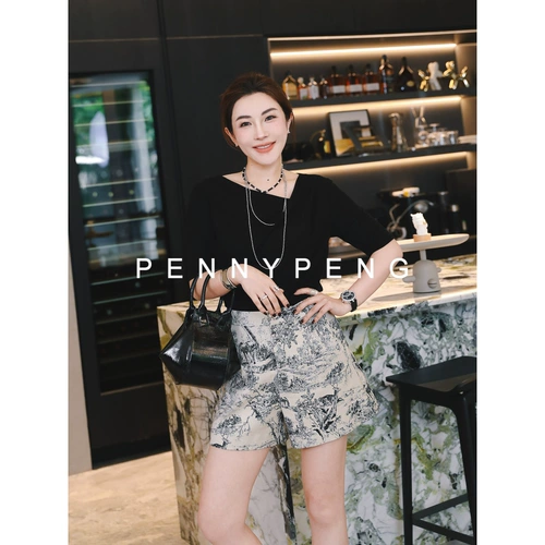 Pennypeng South French Love Продажа обновленные роскошные шелковые шелковые французские воротнички T -Fork DF04143
