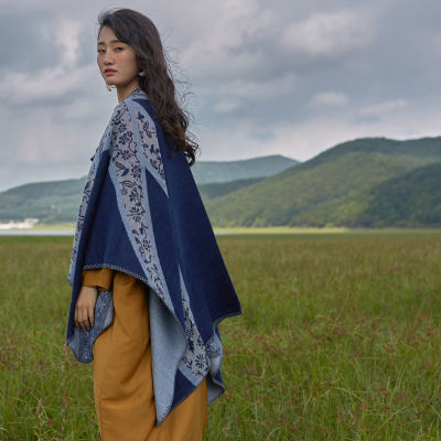 【 Dance Flower Meat 】P25 Multi-functional Cape Decorative Scarf Simple Cape Warm Thick Scarf Photo Shawl