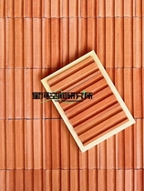 Retro warm red gradient clay cement concave and convex grille brick chain store wall tiles 70*200