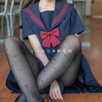 Black three jk uniform skirt genuine school girl womens suit pure sailor suit Dark department college style