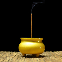 Pure copper incense burner mini incense burner copper incense insert home sandalwood stove indoor worship small copper stove tower incense holder