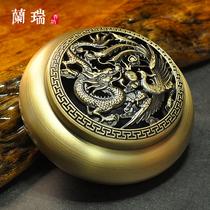 Pure copper dragon and phoenix incense burner household indoor incense burner sandalwood incense burner tea ceremony air purification antique aromatherapy furnace ornaments