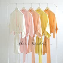 flora bridal bride bridesmaid morning gown sexy photo nightgown thin wedding spring and summer bathrobe sexy