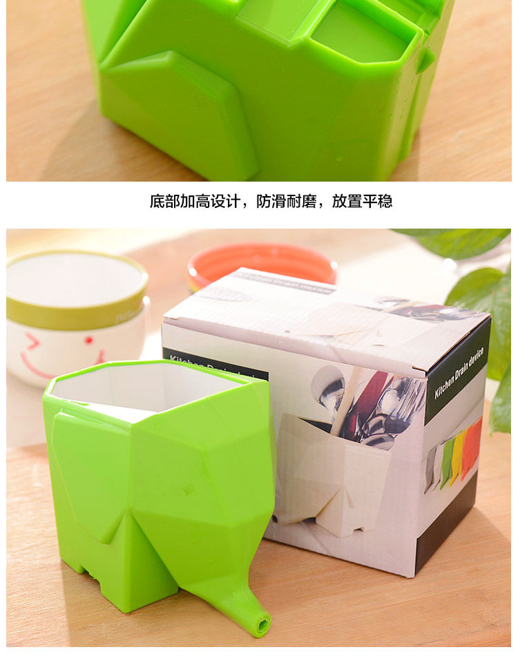 Voi gốm cống voi lưu trữ nhà bếp Chiếc đũa sáng tạo lồng dao kéo lưu trữ cốc bàn chải đánh răng giữ bút bộ chén dĩa cao cấp
