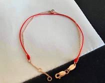redline Little Red Rope Bracelet Red Line 10 Minutes Diamond Pure Series Womens original double red rope yellow 18K Rose