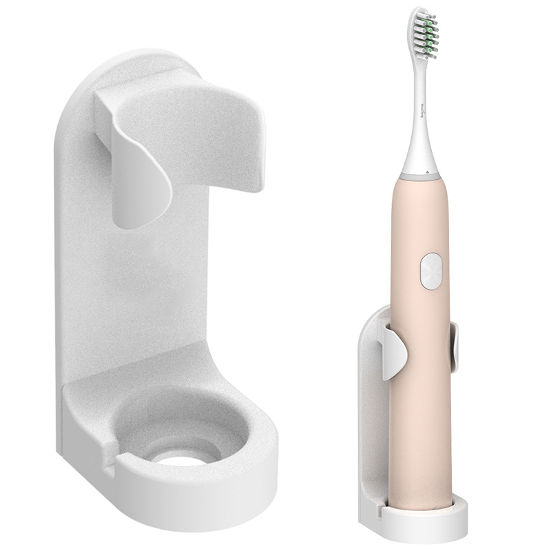 Japan-style minimalist electric toothbrush rack seat Adhesive Placement Rack Free of perforated Drain Makeup room Tooth Holder