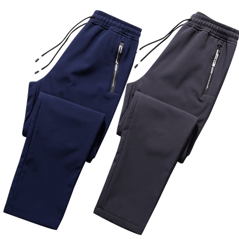 Outdoor stormtrooper pants Men's spring and autumn thin section sports pants breathable windproof velvet thickened soft shell pants Large size quick-drying pants