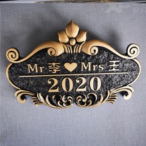 Door number plate custom home self-adhesive residential listing creative school custom villa building door box