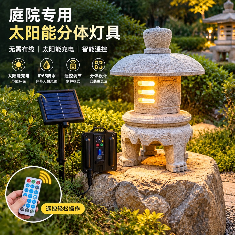 Special Solar Lamps for Courtyard Stone Lanterns