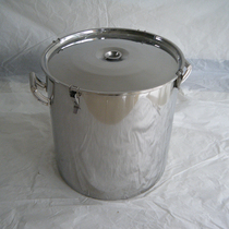 Commercial stainless steel barrel thickened round barrel stainless steel soup bucket with lid large soup pot oil bucket household bucket multi-purpose bucket