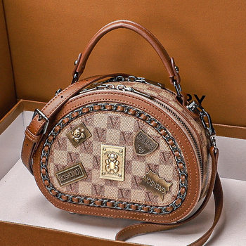 Luxury bags for women 2025 new style genuine leather women's bags small round bags crossbody shoulder bags famous brand handbags