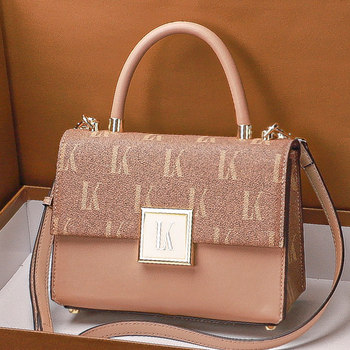 Handheld small square bag for women 2024 new luxury bag crossbody bag high-end genuine leather women's bag shoulder bag