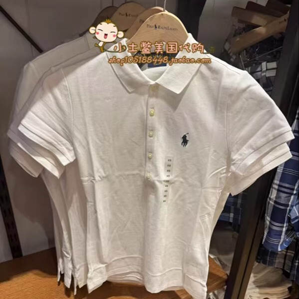 Polo Ralph Lauren Women's Five-Button Pony Logo Short-Sleeve Polo Shirt, Direct Shipping from the Us, Tax Included