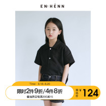  ENHENN childrens clothing girls short-sleeved lapel T-shirt BOYS summer clothes childrens mid-sleeve Western style shirt half-sleeve top tide