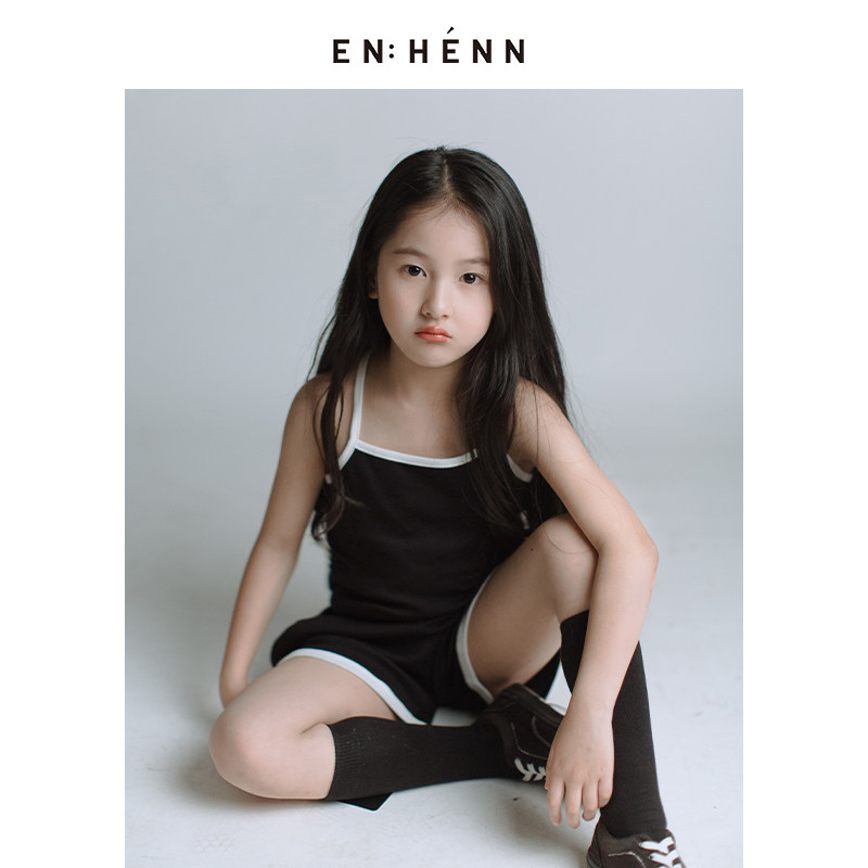 ENHENN children's clothing girl vest 2023 new summer clothing children's hoodie baby children thin undershirt tide