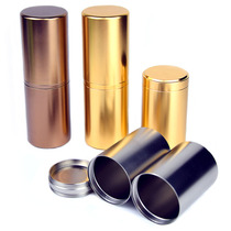  Nine artisans small portable mini travel tea jar Alloy stainless steel tea box storage gift jar