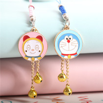 Cute Machine Cat Colorful Baking Varnish Small Bell Cell Phone Pendants Rope Pendant Rope Pendant Male And Female Student Emotional Couples Costume Ornament Super Cute