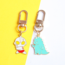 Pair of Ottmann Little Monster Male Schoolgirls Lock Key Button Circles Couple Airpods Headphones Bag Pendant Ornaments