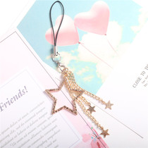 New products Han version Alloy Pentagram Stars Mini Bell Girls Couples Mobile Phone Shell Chain Pendant Ornament Rope