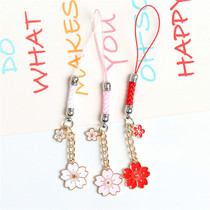 Cute size cherry blossom coloured hanging rope mobile phone pendant pendant male female student Lovers Adornment Gifts Super Cute