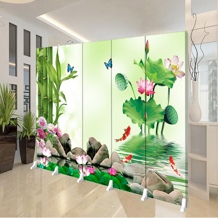 Screen partition living room simple modern small apartment porch fabric hotel folding mobile screen home and everything xing