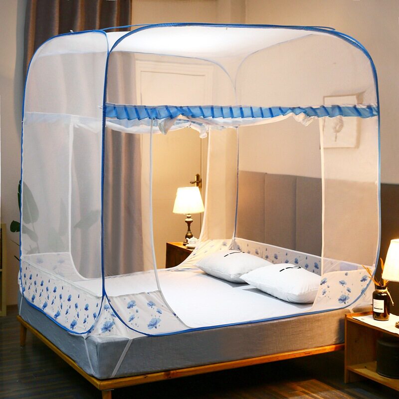 Heightless three-door yurt mosquito nets plus square top U-hammer yurt nets 17 meters