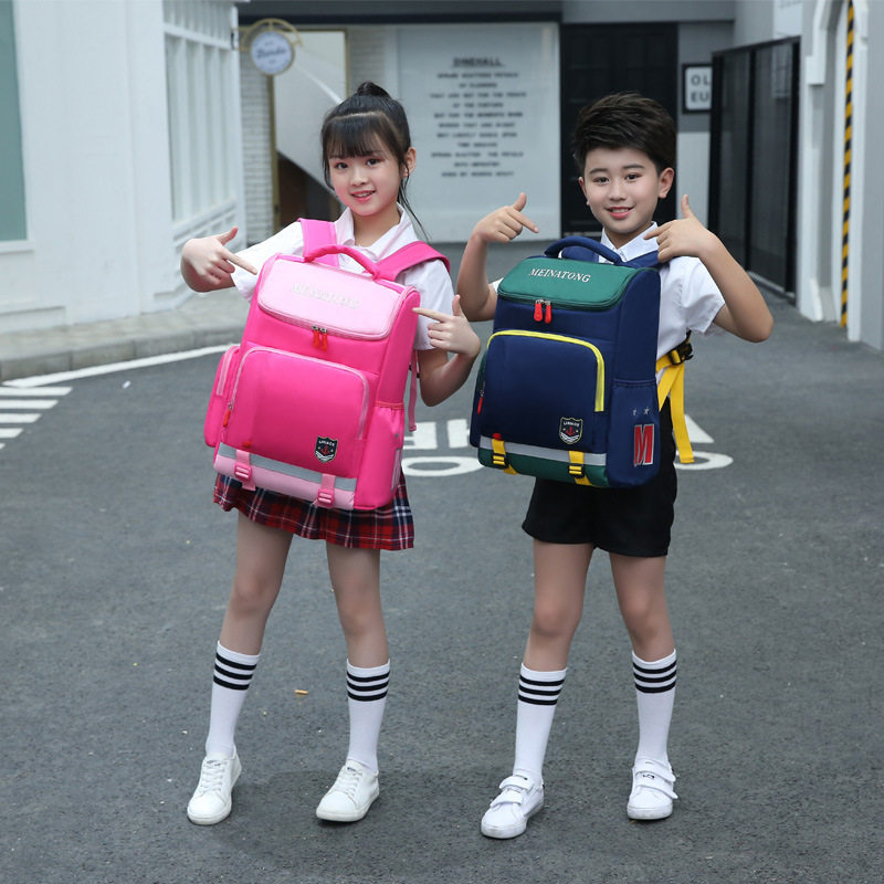 New elementary school children's Korean version of space satchel with minus-and-shoulder-shoulder bag customisable for children