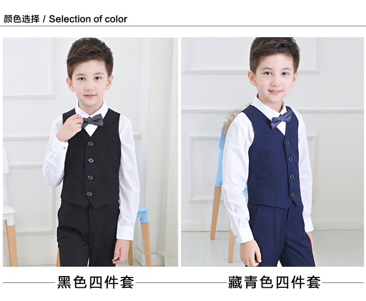 Phù hợp với trẻ em vest phù hợp với cậu bé người Anh phù hợp với vest trong cậu bé lớn sinh viên đàn piano trang phục hoa cô gái ăn mặc quần áo trẻ em xuất khẩu