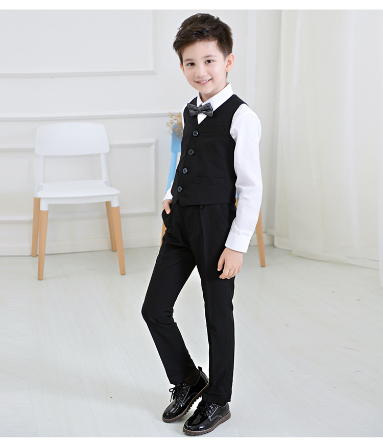 Phù hợp với trẻ em vest phù hợp với cậu bé người Anh phù hợp với vest trong cậu bé lớn sinh viên đàn piano trang phục hoa cô gái ăn mặc quần áo trẻ em xuất khẩu