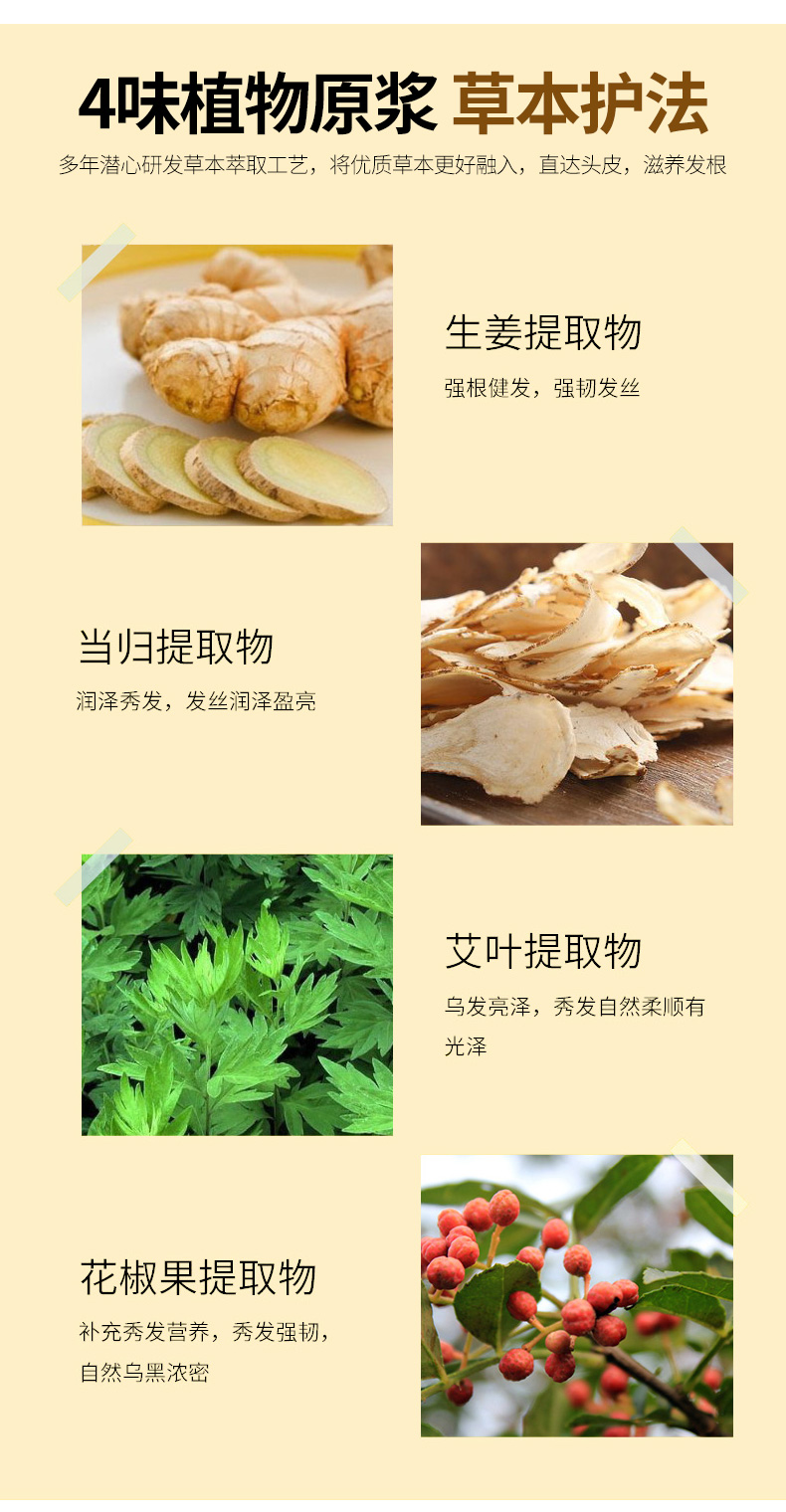 霸王 生姜去屑洗发水 600ml 防脱发掉发 图3