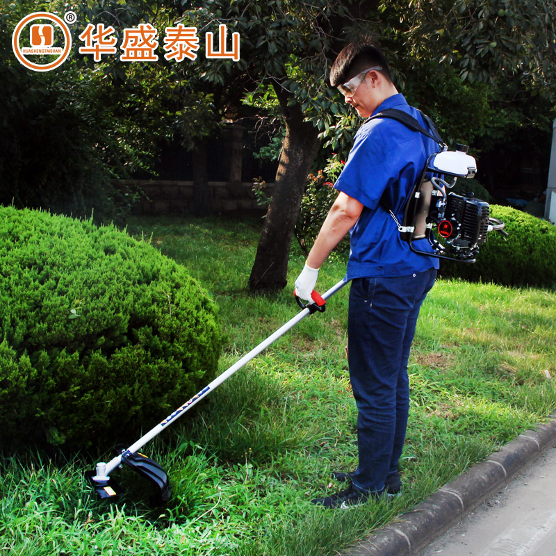 Shandong Huasheng lawn mower small multifunctional agricultural gasoline lawn mower BG328 back-to-back brush mower weeding