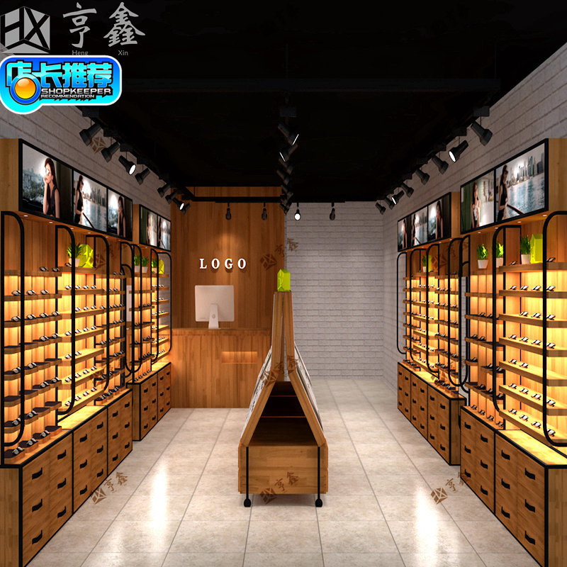 Blasting glasses counter shelves Lacquered Plate Glasses Counter Sunglasses Display Cabinet High Cabinet Mid Island Customize