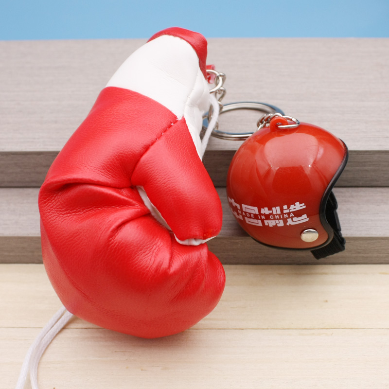 Mini boxing gloves model small pendant Chinese style American boxing gloves fighting competition jewelry pendant car decoration