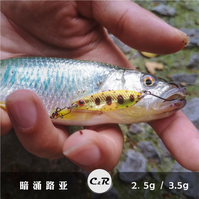 Undercurrent 2 5g3 5g willow leaf spoon-shaped road sub-pure copper sequins gold and silver color bionic horse mouth sequin bait Japanese