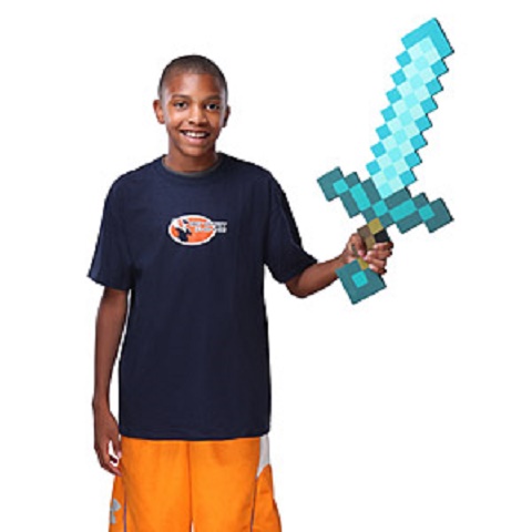 Minecraft game peripheral toys diamond sword foam weapon with the same character equipment children's male gift hot sale