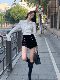 Hollinna High-Waisted Velvet Shorts for Women, Spring and Autumn 2025 New Style, Straight-Leg, Slimming, Trendy, Winter Black, High-End, Versatile