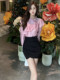 Hollin Irregular Sexy Black High Waist Short Skirt Women's Summer 2025 New One Step Skirt Skirt Hip Skirt