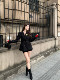 Hollinna Lapel Waist-Cinching Woolen Coat for Women, Winter 2025 New Model, High-End Slim-Fit Versatile Black Blazer