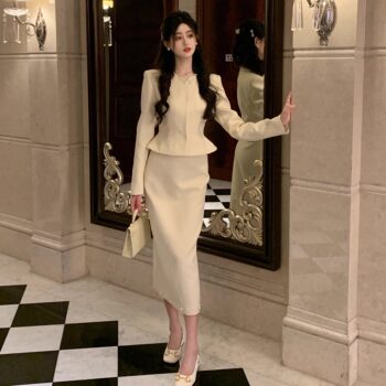 Hollin hepburn's cat new chinese suit women's 2025 spring and autumn new dignified and elegant two-piece set