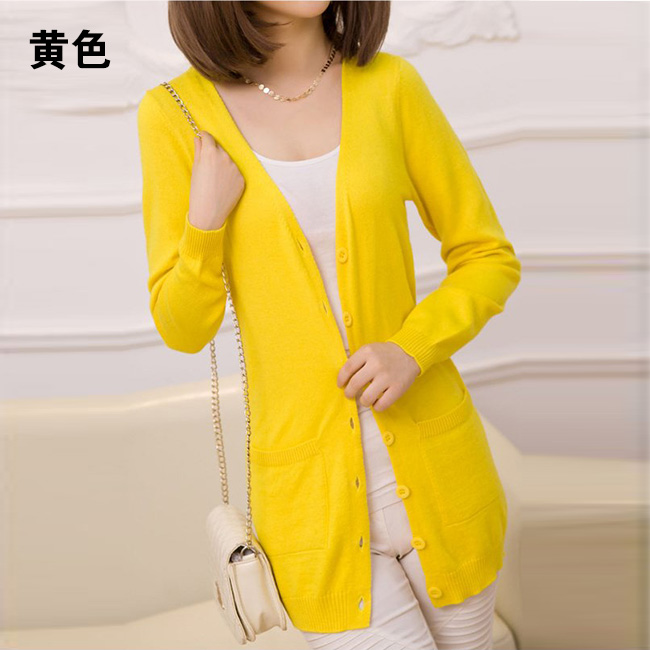 Áo len nữ mùa thu dài mặc một chiếc áo len dệt kim hoang dã phiên bản Hàn Quốc của chiếc áo ngực tự tu áo len kiểu