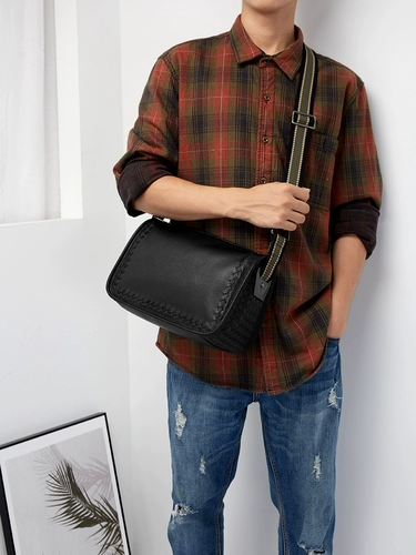 Плетеная сумка через плечо для отдыха, сумка на одно плечо, из натуральной кожи