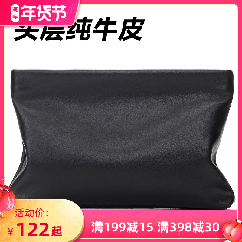 Men's leather handbag envelope fashion simple clutch bag large capacity soft leather bag cowhide clutch bag bag tide